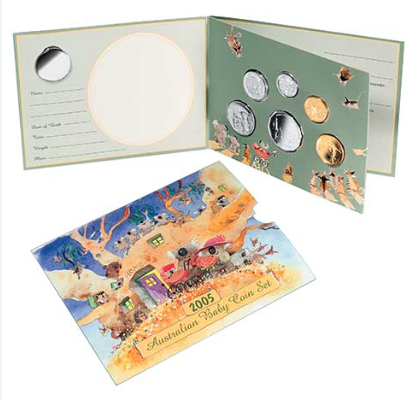 2005 ROYAL AUSTRALIAN MINT AUSTRALIAN BABY 6 COIN YEAR SET WITH BONUS TOKEN