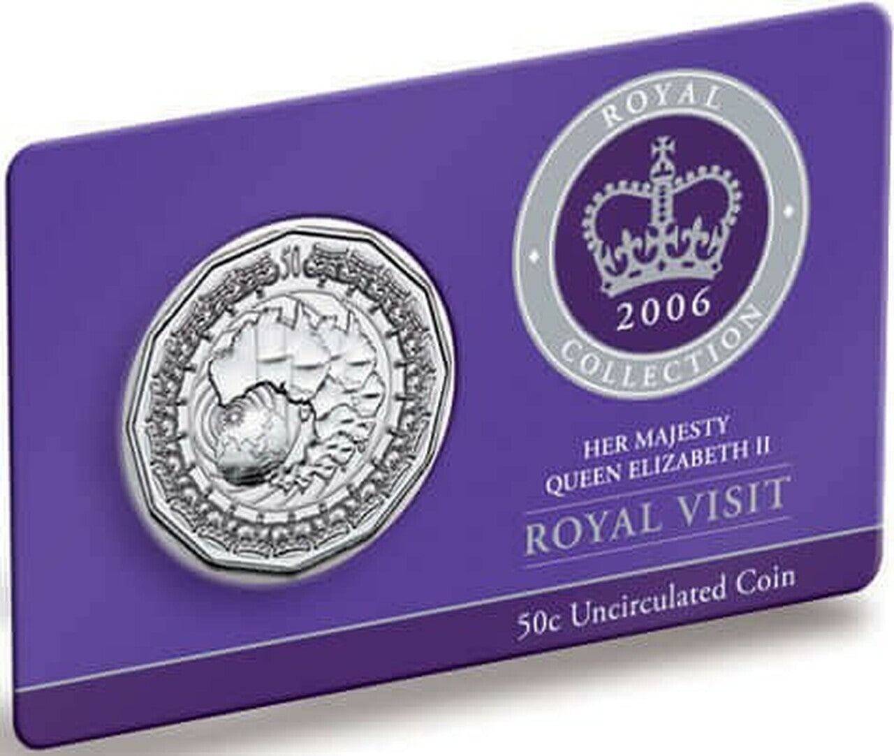 2006 Royal Visit 50c Uncirculated carded coin
