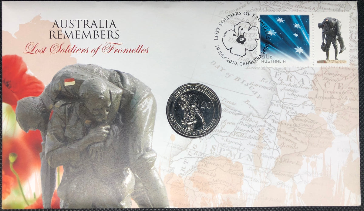 2010 20c Australia Remembers Lost Soldiers of Fromelles PNC