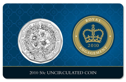 2010 50c Royal Engagement Uncirculated Fifty Cent Coin