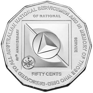 2011 50 Cent Uncirculated Coin: "60th Anniversary of National Service."