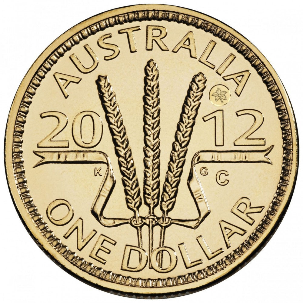 2012 $1 Uncirculated Wheat Sheaf Coin with Bluebell Counterstamp