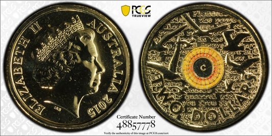 2015-C PCGS M68 REMEMBRANCE DAY IN FLANDERS FIELDS