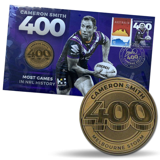 2019 Cameron Smith 400 - Most Games in NRL History Medallic PMC