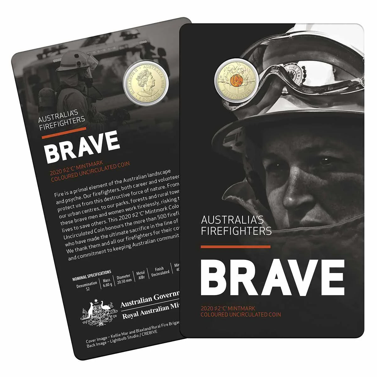 2020 Australia's Firefighters $2 C Mintmark Uncirculated Coin