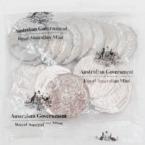 2021 jc 50c RAM BAG - 20 UNCIRCULATED COINS - ROYAL AUSTRALIAN MINT