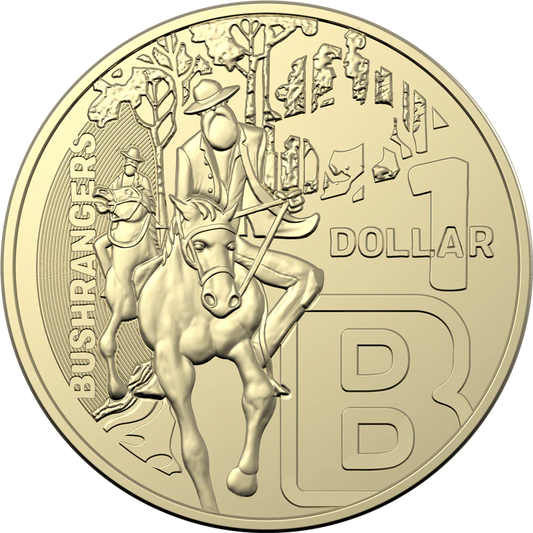 2022 GREAT AUSSIE COIN HUNT 3 - "B" BUSHRANGER - $1 CIRCULATED COIN