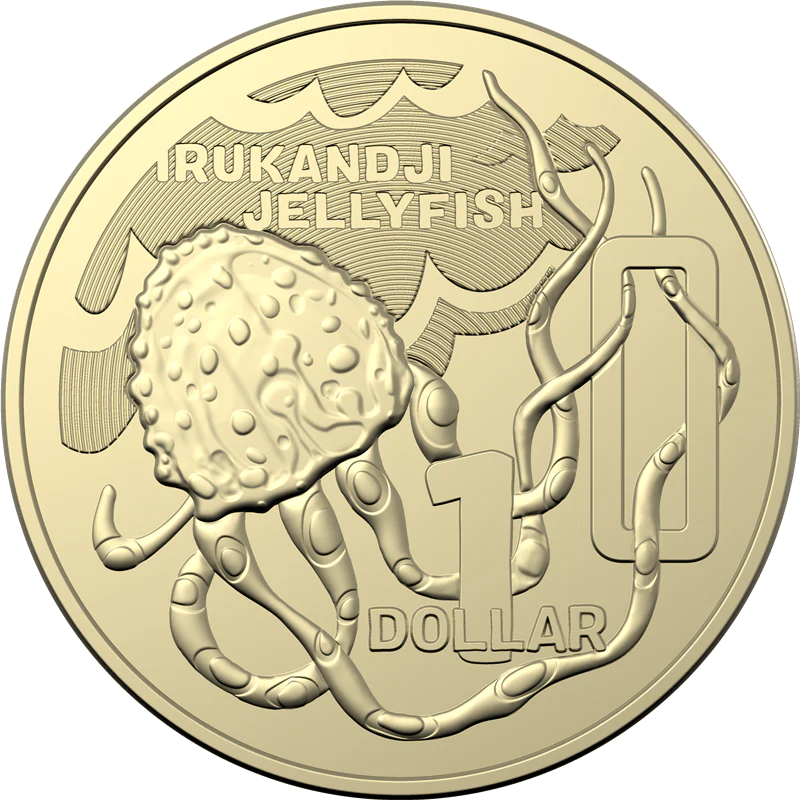 2022 GREAT AUSSIE COIN HUNT 3 - "I" IRUKANDJI JELLYFISH - $1 CIRCULATED COIN