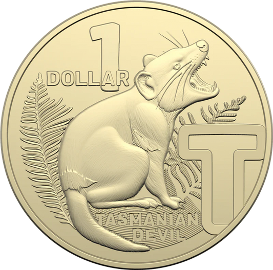 2022 GREAT AUSSIE COIN HUNT 3 - "T" TASMANIAN DEVIL  - $1 CIRCULATED COIN