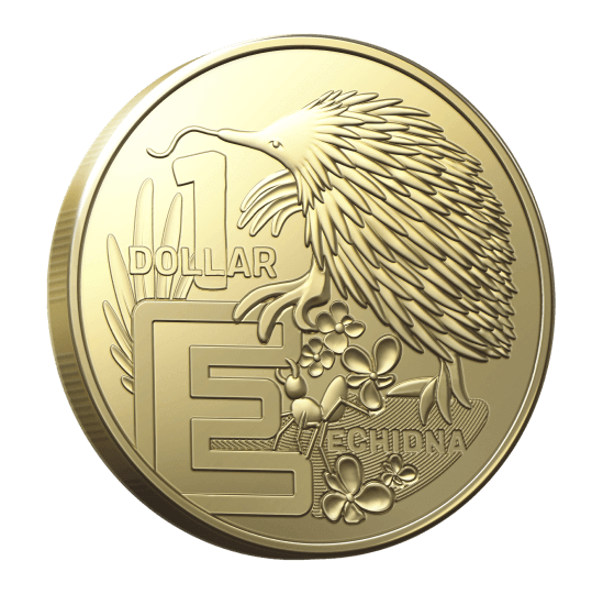 2022 GREAT AUSSIE COIN HUNT 3 - LETTER E - ECHIDNA  - CIRCULATED $1 COIN