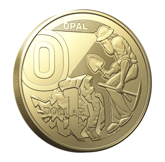 2022 GREAT AUSSIE COIN HUNT 3 - LETTER O - OPAL - CIRCULATED $1 COIN