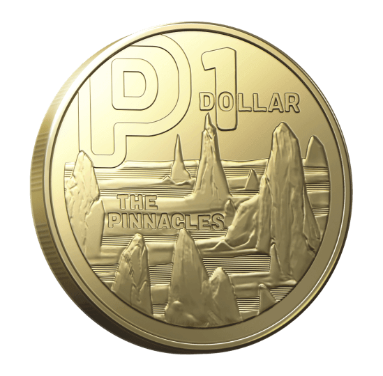 2022 GREAT AUSSIE COIN HUNT 3 - LETTER P - THE PINACLES  - CIRCULATED $1 COIN