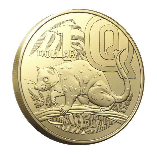 2022 GREAT AUSSIE COIN HUNT 3 - LETTER Q - QUOLL - CIRCULATED $1 COIN
