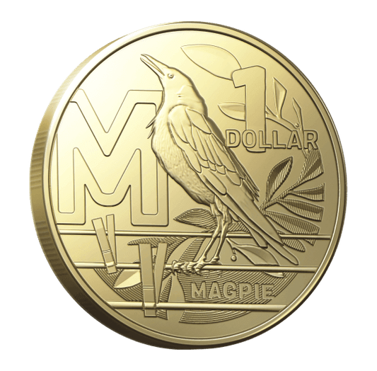 2022 GREAT AUSSIE COIN HUNT 3 - LETTER M - MAGPIE - CIRCULATED $1 COIN