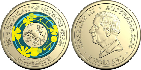 2024 PARIS OLYMPICS "ALLEZAUS"  UNC $2 COIN