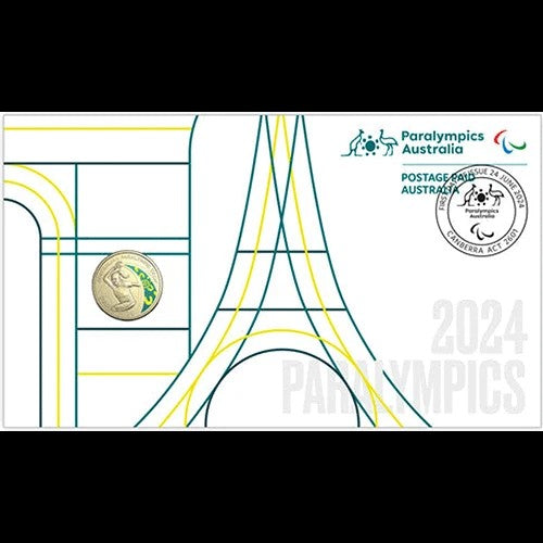 2024 $1 Paris Paralympic Games Coin & Stamp Cover PNC