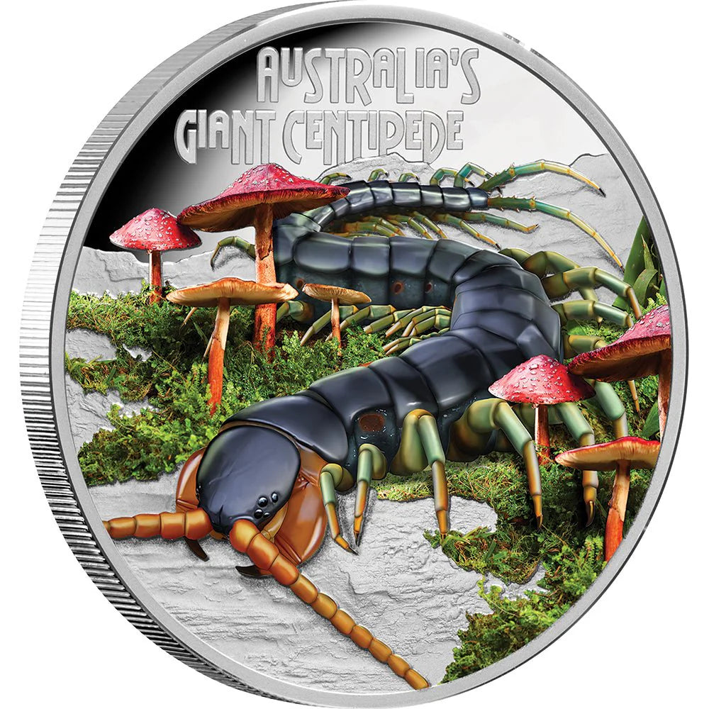 2026 $1 Deadly & Dangerous - Giant Centipede 1oz Silver Proof Coin