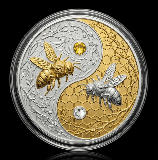 2026 Harmony Bee 5oz .999 Copper with Silver & Gold Gilding - PRE SALE