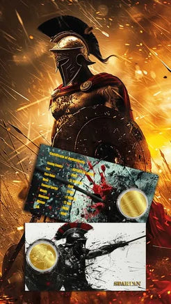 2026 Liberia Spartan 1/1000 oz .9999 Gold Coin in Card - PRE SALE