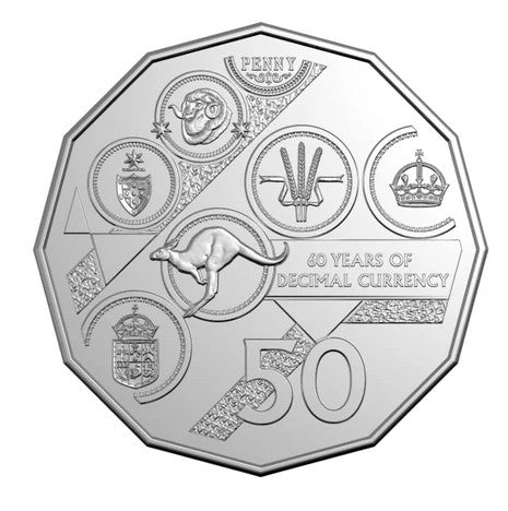 2026 50c 60 Years of Decimal Currency - ex mint set