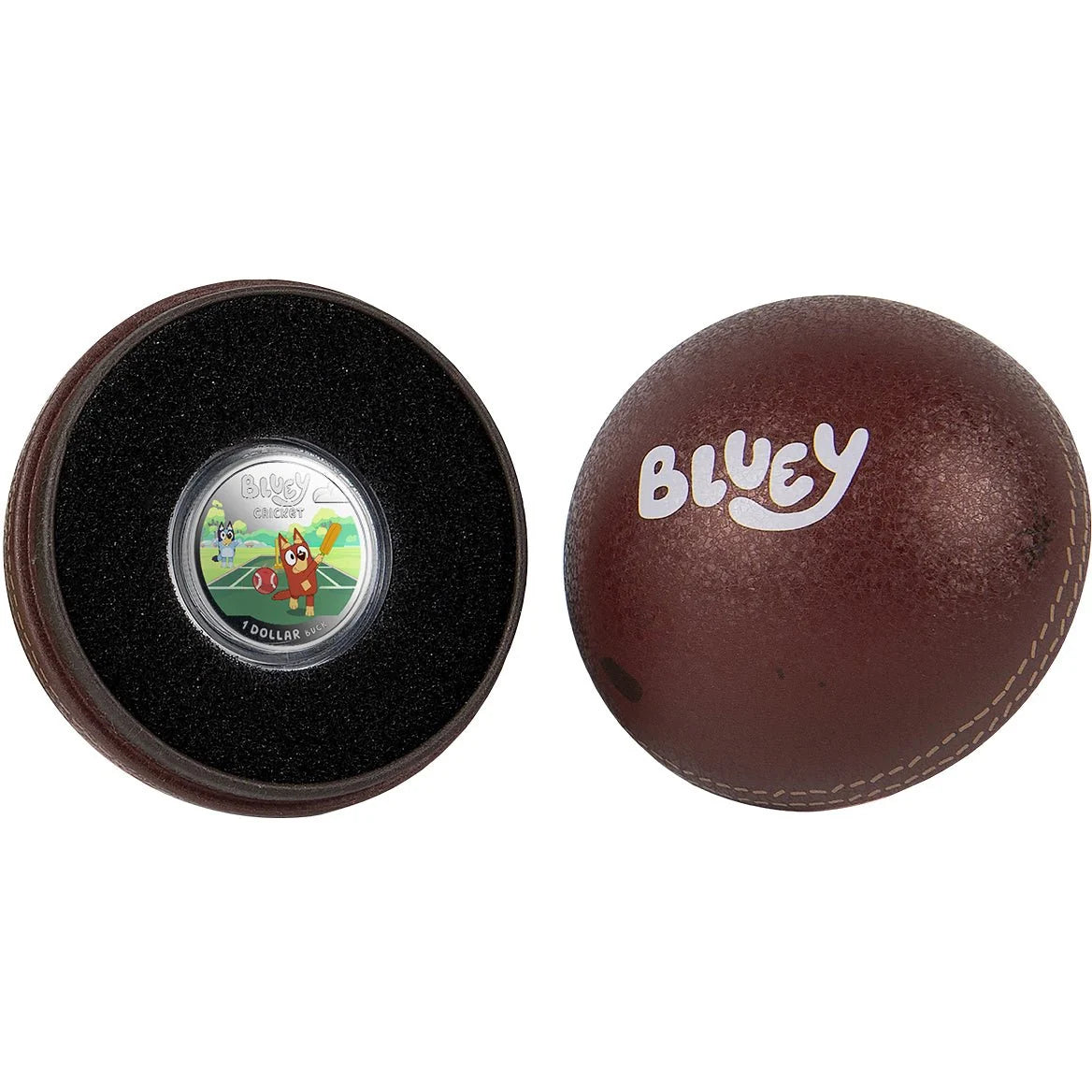 NEW RELEASE - 2027 $1 Bluey Cricket Coloured Silver Proof Coin