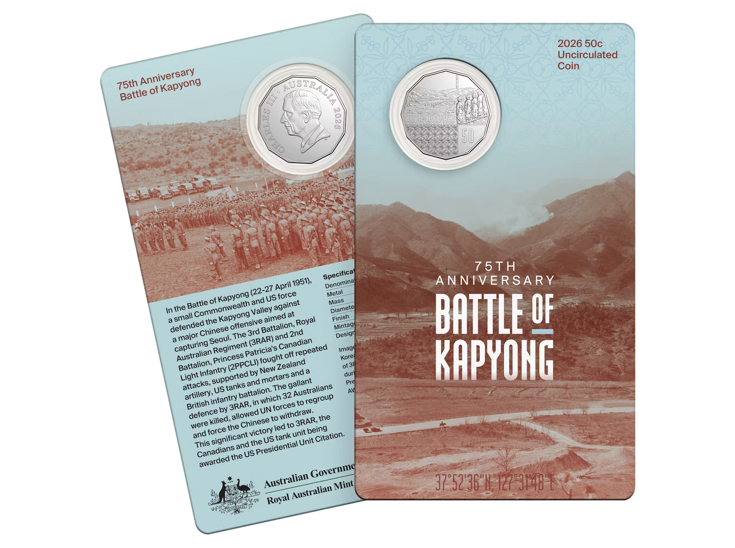 2026 50c Uncirculated Coin - 75th Anniversary Battle of Kapyong