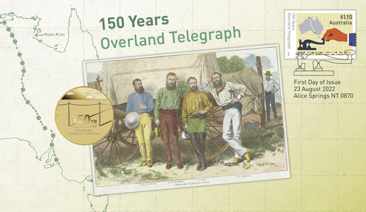 2022 150 Years of Overland Telegraph Perth Mint Stamp & Coin PNC