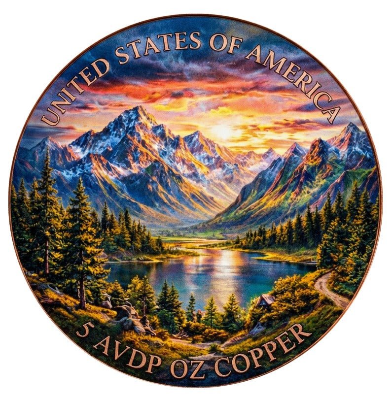 2026 Bald Eagle High Relief Colorized 5oz AVDP .999 Fine Copper - PRE ORDER NOW