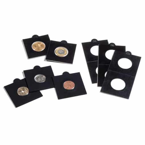 LIGHTHOUSE MATRIX coin holders, black, inside 35mm, self-adhesive, pack of 100