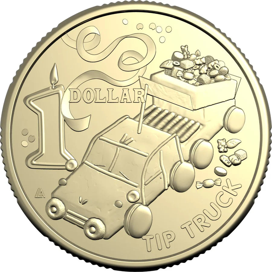 2025 $1 Tip Truck Australian Women's Weekly Birthday Cake Uncirculated Coin - NO CARD