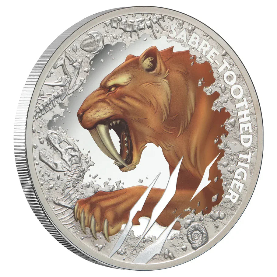 2026 Sabre-Toothed Tiger $1 1oz Silver Proof Coin