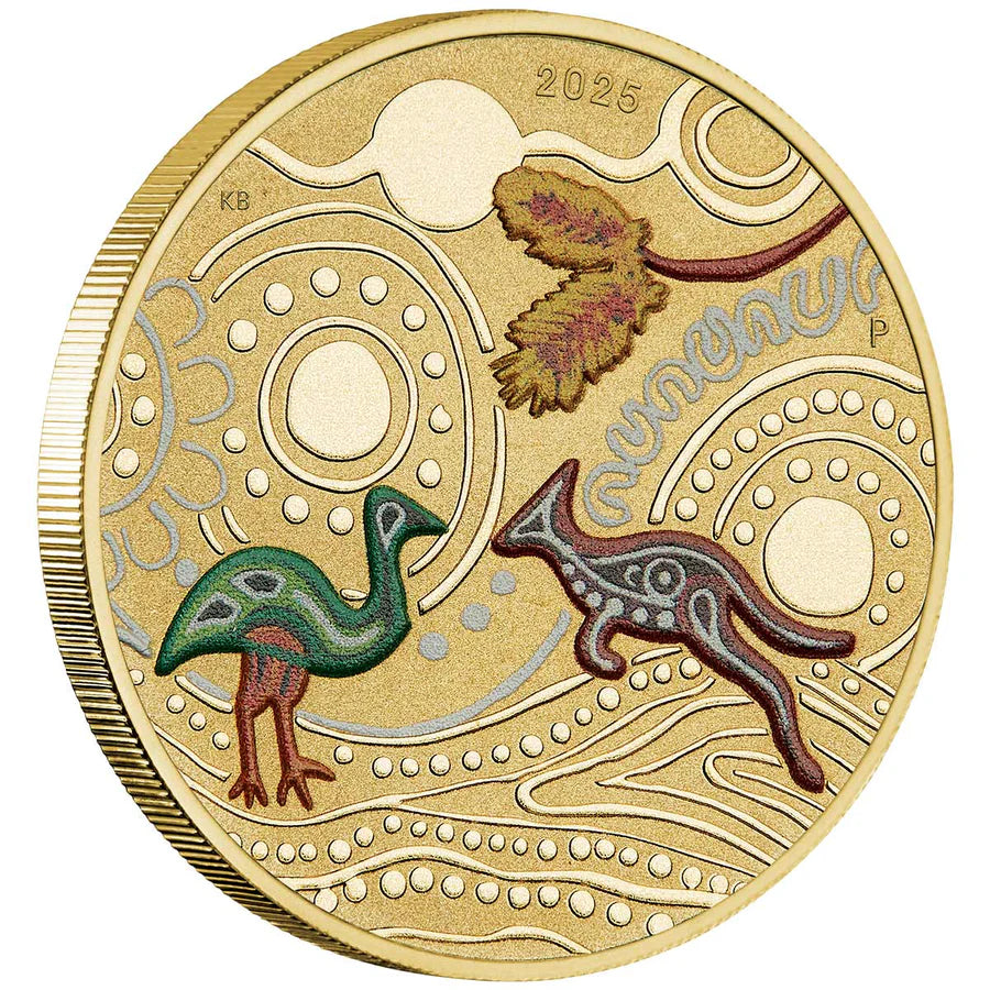 2025 Ngana Nyitting $1 Green Emu uncirculated coin
