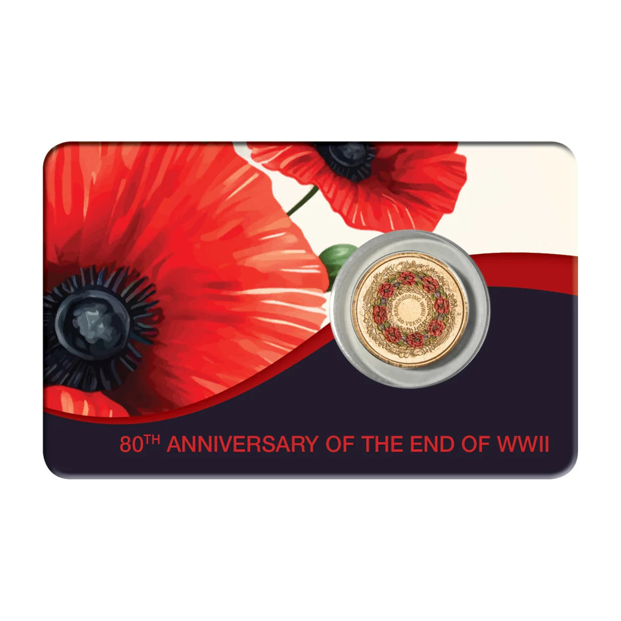 2025 WWII 80th Anniversary Poppy Wreath $2 Colour Uncirculated Coin Pack