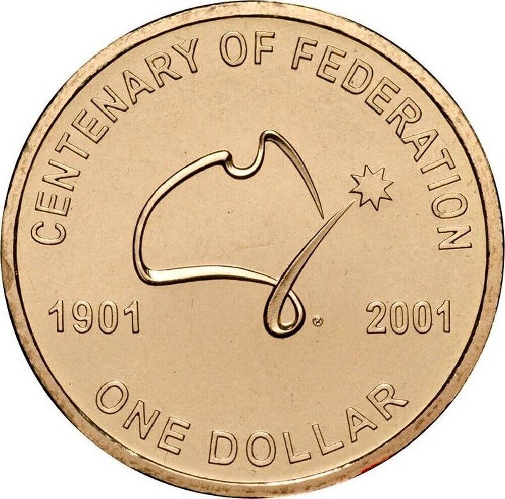 2001 Centenary of Federation $1 Circulated