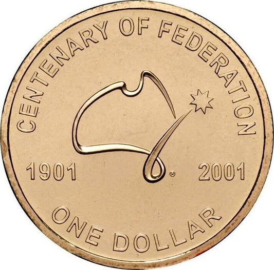 2001 Centenary of Federation $1 Circulated