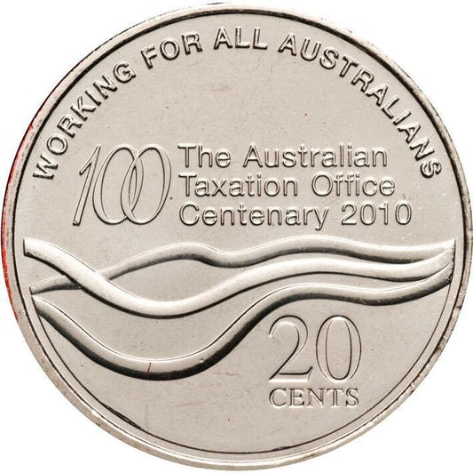 2010 Centenary of Taxation Office 20c coin Circulated