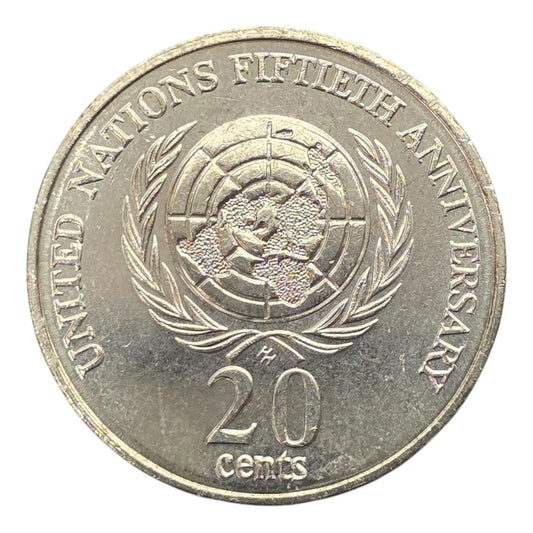 1995 50th Anniversary of United Nations 20c coin Circulated