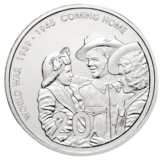 2005 60th Anniversary End of Second World War 20c coin Circulated