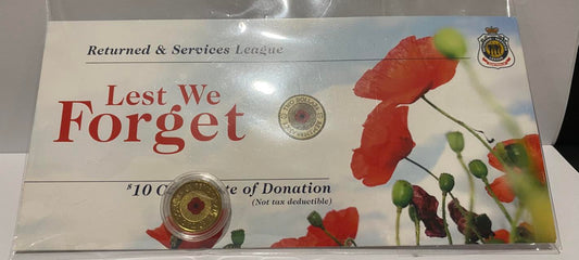 2012 RED POPPY UNCIRCULATED with original RSL card