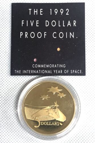 1992 International Year of Space $5 Aluminium Bronze PROOF coin
