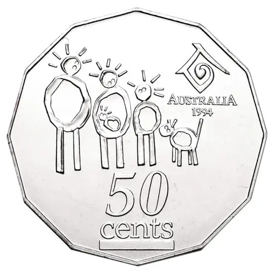 1994 Year Of The Family 50c circulated coin
