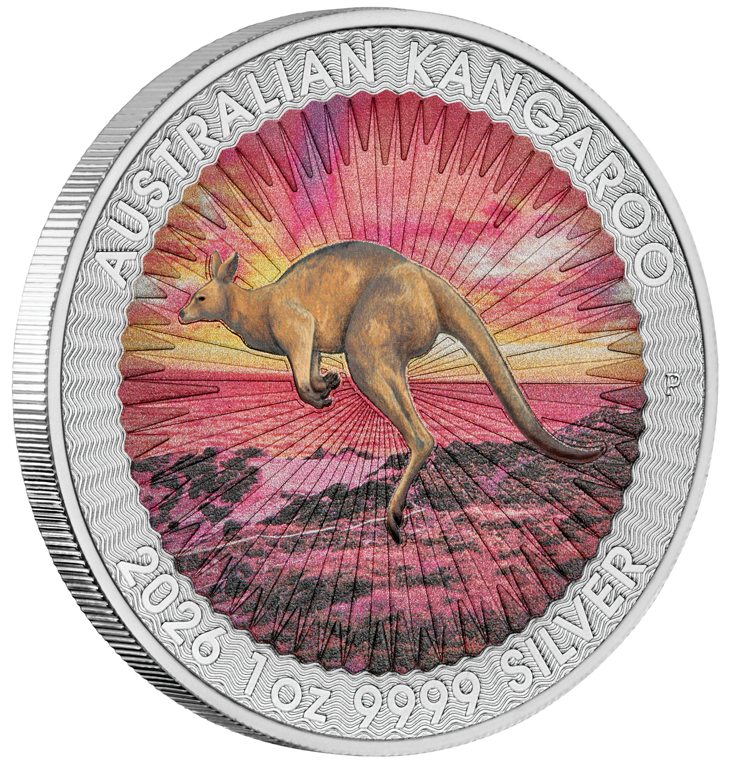 NEW RELEASE - Sundowner - Red Kangaroo 2026 1oz Silver Coloured Coin in Card