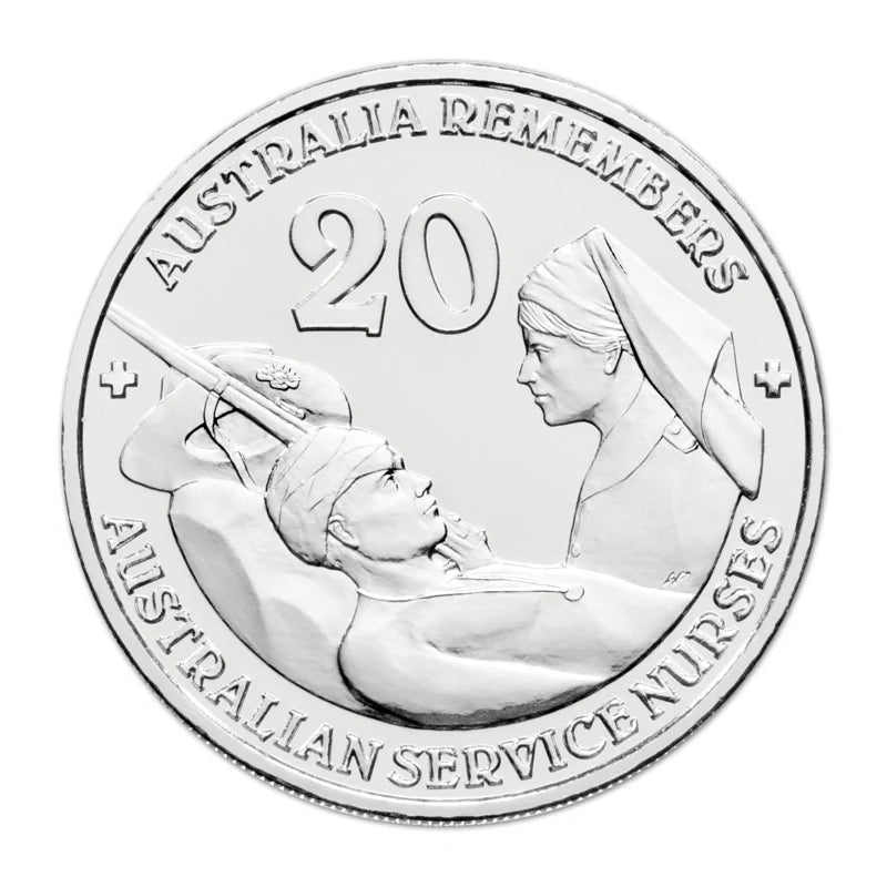 2009 20 Cent Uncirculated Coin: "Australian Services Nurses."