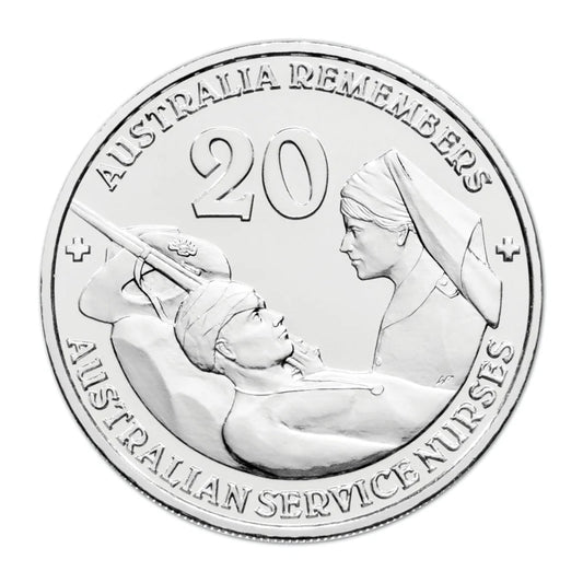 2009 20 Cent Uncirculated Coin: "Australian Services Nurses."