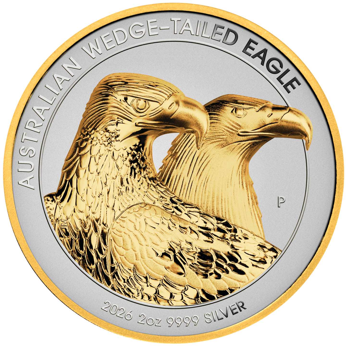 NEW RELEASE - 2026 Australian Wedge-Tailed Eagle $2 2oz Silver Enhanced Reverse Proof Ultra High Relief Gilded Coin