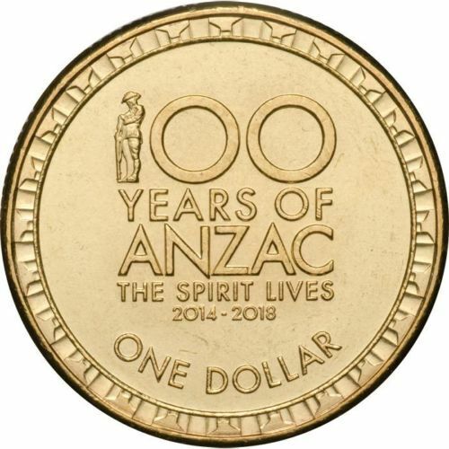 2017 100 YEARS OF ANZAC $1 RAM BAG 10 UNCIRCULATED COINS