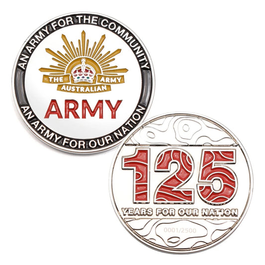 Army - 125 Years For Our Nation Silver-plated Limited-Edition Medallion