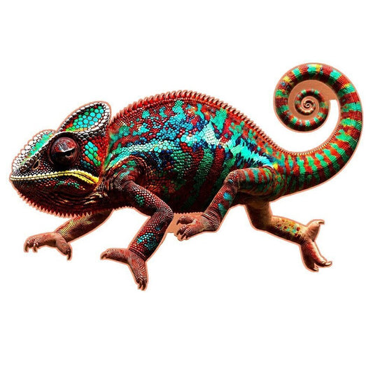 PRE ORDER - RAINBOW CHAMELEON Shaped Colorized 1 Oz Copper Medal