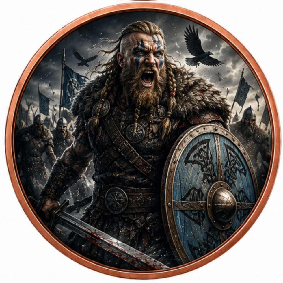 PRE ORDER - Cry of Valhalla Colorized 5 oz Copper Medal