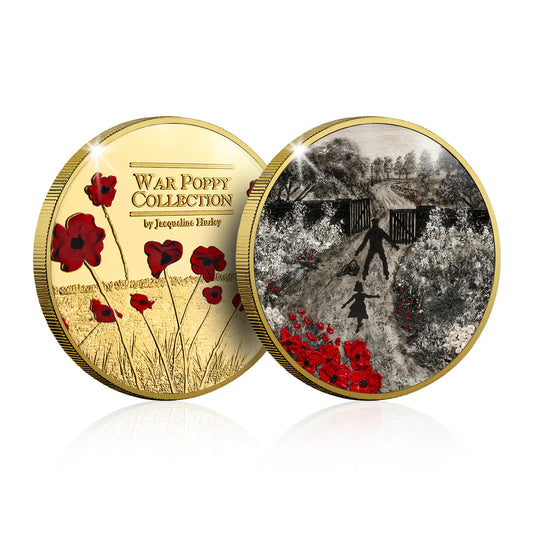 War Poppy "Daddy's Home" Gold-plated Commemorative